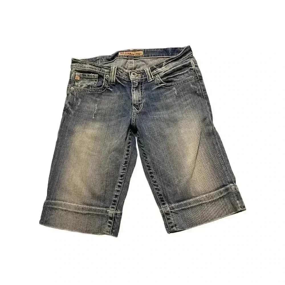 Big Star Vivian Bermuda Jean Shorts size 30 light wash Bermuda shorts
